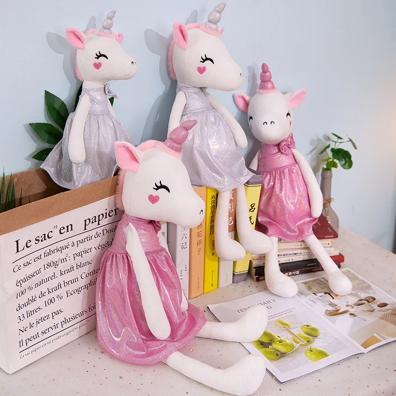 Чучело Детские Куклы Kawaii Мультфильм единорог плюшевые игрушки с юбкой дети подарок игрушки дети подарок на день рождения