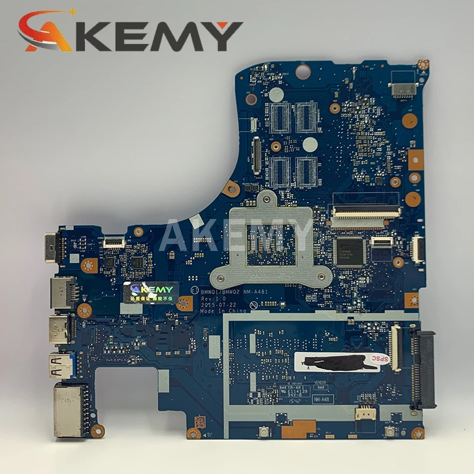 BMWQ1 BMWQ2 NM-A481 For Lenovo IdeaPad 300-15 300-15ISK Laptop Motherboard 15.6 inch SR2EY i5-6200U CPU Radeon R5 M330 GPU | Компьютеры и