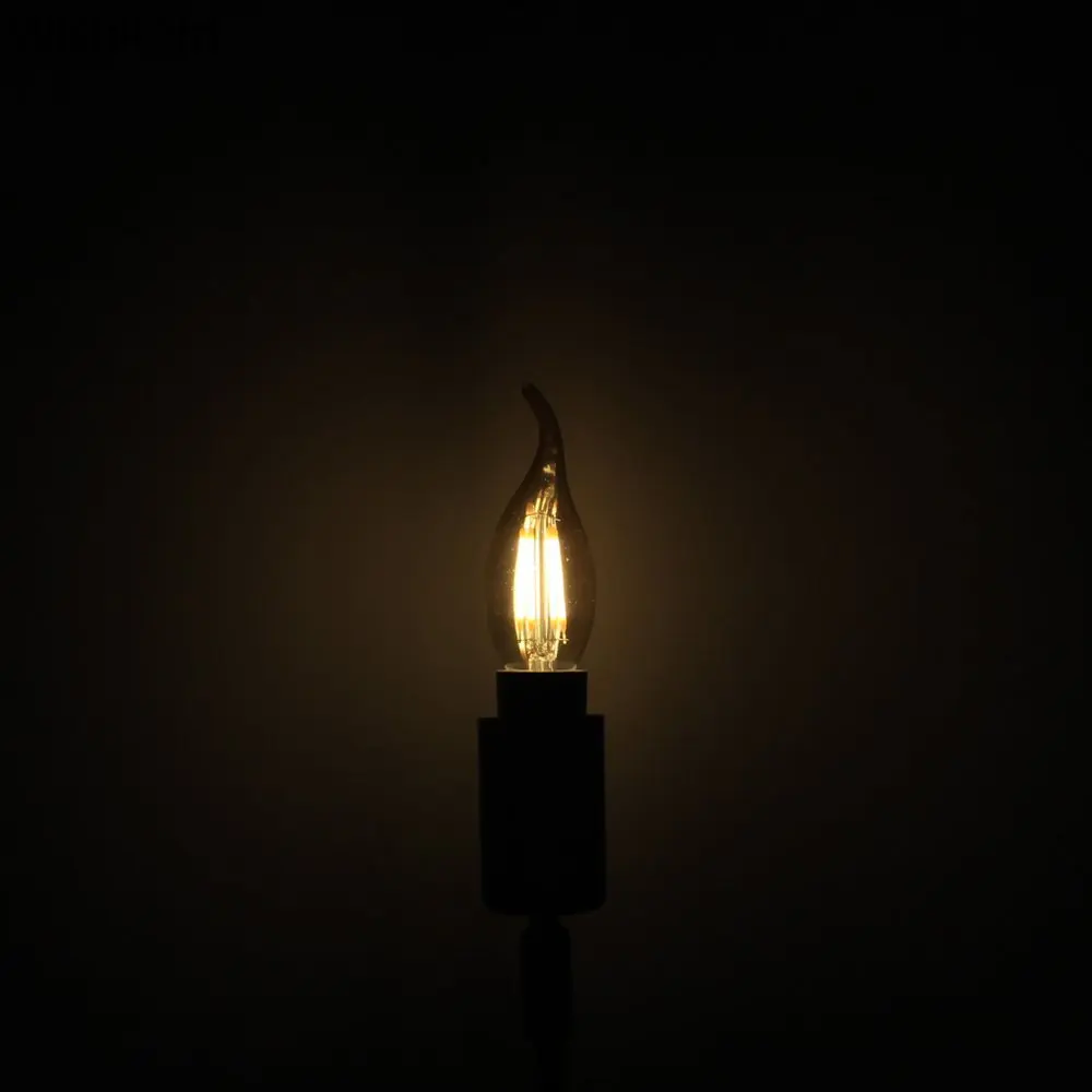 

Flame Lighting lamp Candelabra Flame Bent Tip 10pcs Table lamp Vintage Edison Bulb Golden Bulbs C35T Lighting for decorations