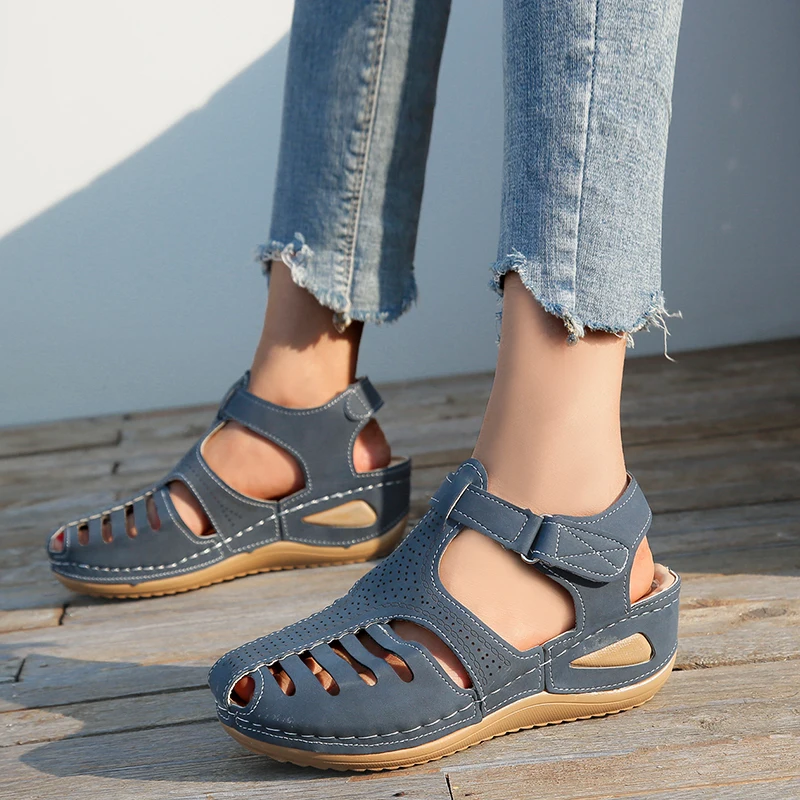 Women Sandals New Summer Shoes Woman Plus Size 44 Heels Sandals For Wedges Chaussure Femme Casual Gladiator Platform Shoes Talon