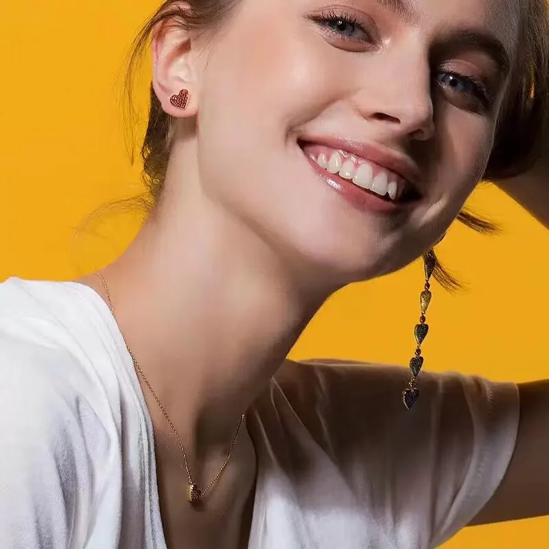 Серьги-подвески в Корейском стиле женские Разноцветные длинные висячие