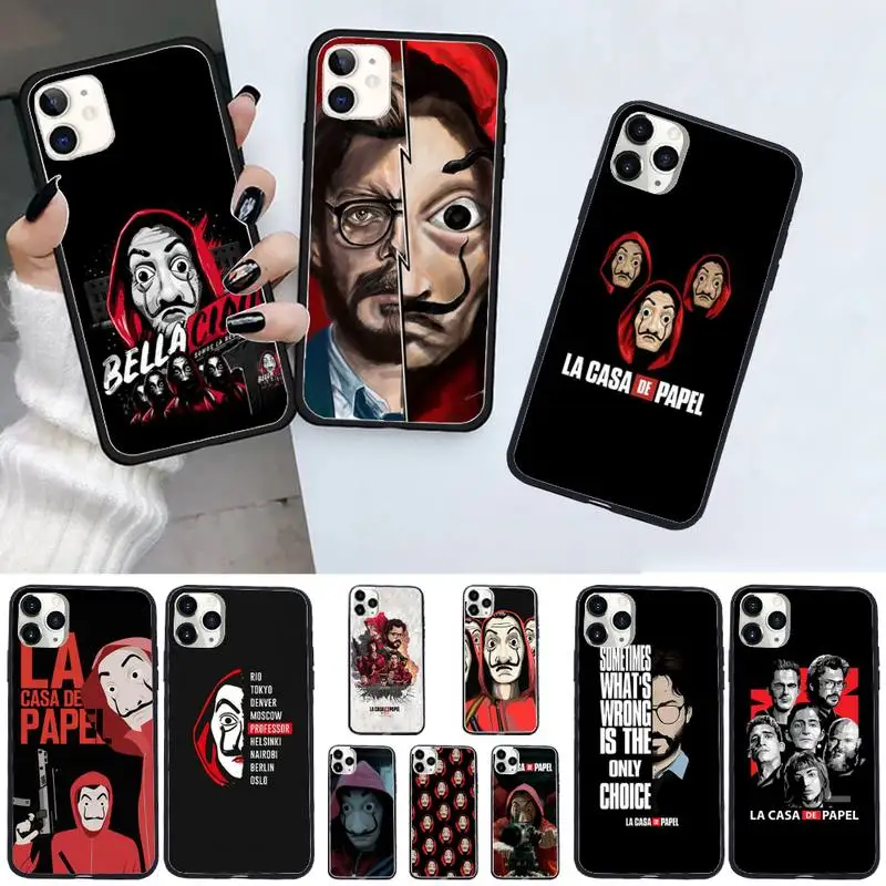 

Spain TV Money Heist House Paper La Casa de papel Phone Case For iphone 12 11 13 7 8 6 s plus x xs xr pro max mini shell