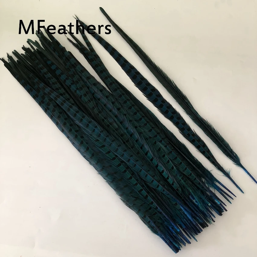 natural turquoise 100 шт Черный Цвет ringneck перо из хвоста фазана обесцвеченные и окрашенные перья фазана карнавал Showgirl Backpieces - Цвет: natural turquoise