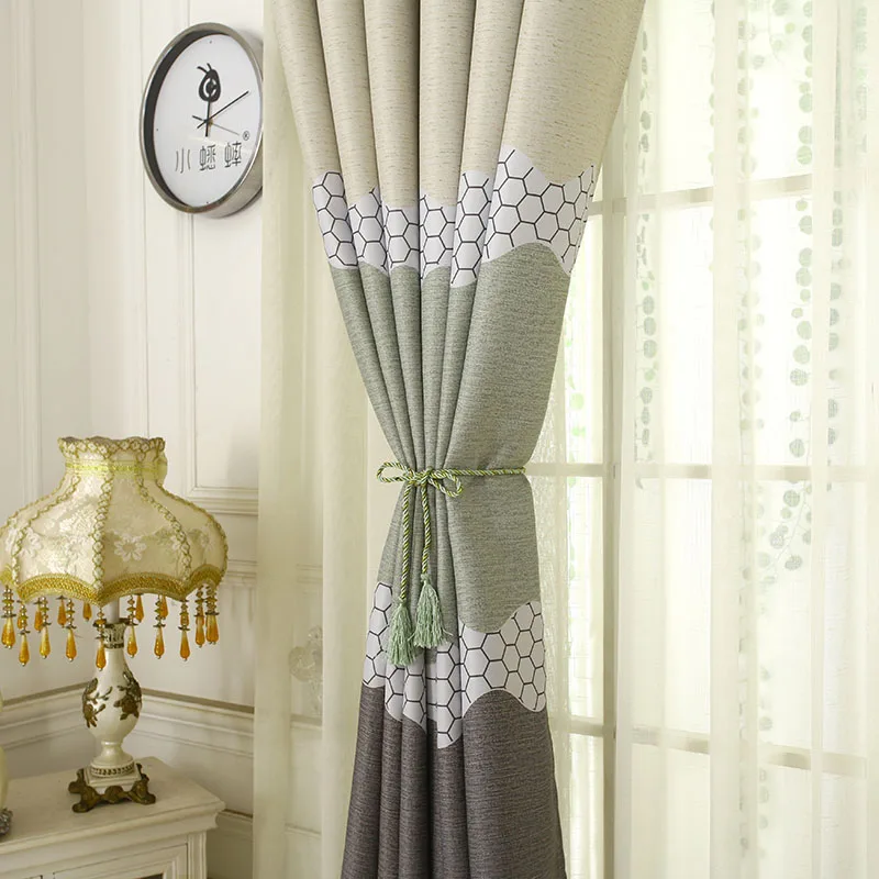 Современные Простые волнистые ПЕЧАТНЫЕ ЗАНАВЕСКИ на окна для спальни гостиной s