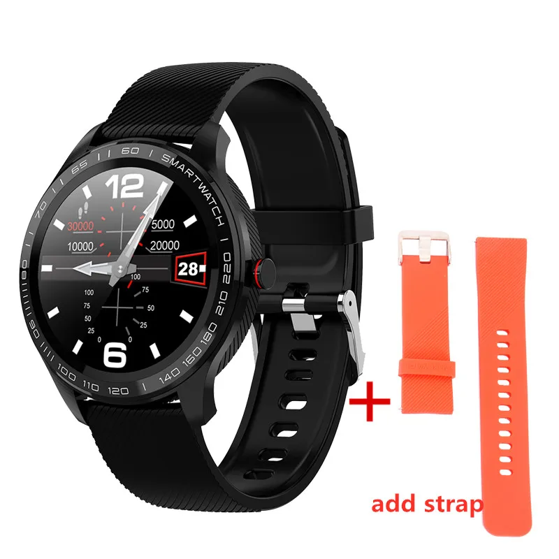 L9 Смарт часы ЭКГ сердечный ритм звонки напоминание полный сенсорный Smartwatch IP68 Водонепроницаемые часы для мужчин для Android IOS PK L7 GT2 - Цвет: add strap