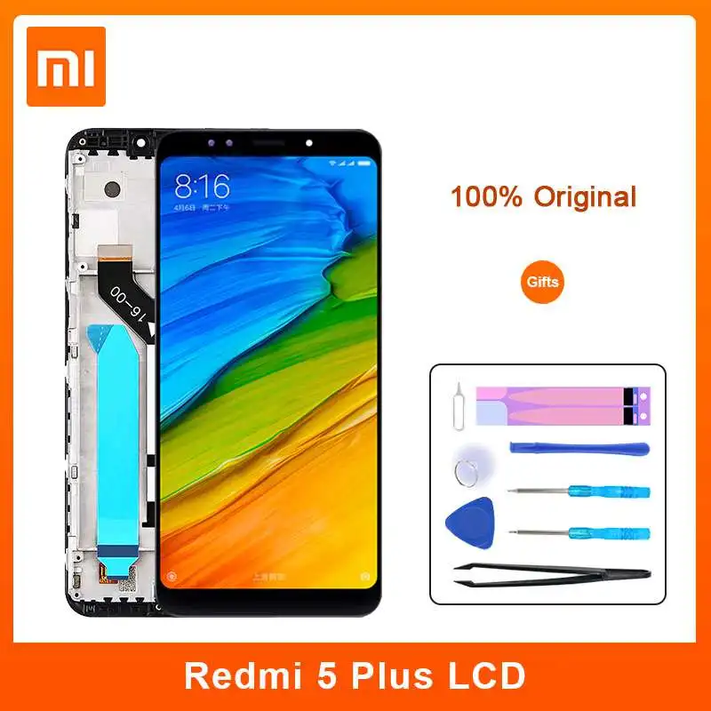 Чехол для Xiaomi Redmi 5 Plus оригинальный LCD дисплей 99 &quotсенсорный экран дигитайзер с