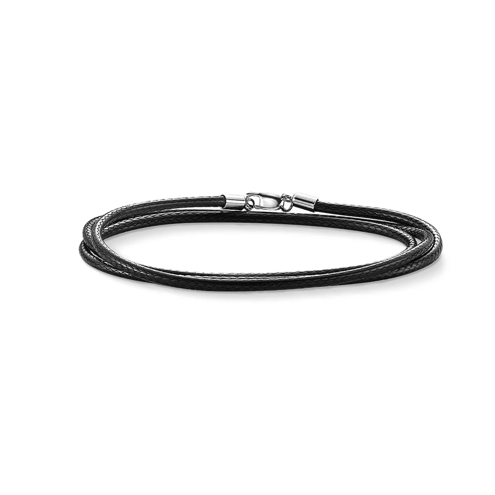 

Black Cord Leather Necklaces with Silver Clasp For Jewelry Making Fit Pendants Charms, Most Fashion Glam Jewelry Gift for Women
