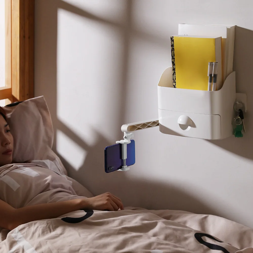 

Multifunctional Bedside Tidying Shelf Storage Bins Magazine Hanging Organizer Phone Bracket Dormitory Home Accessories