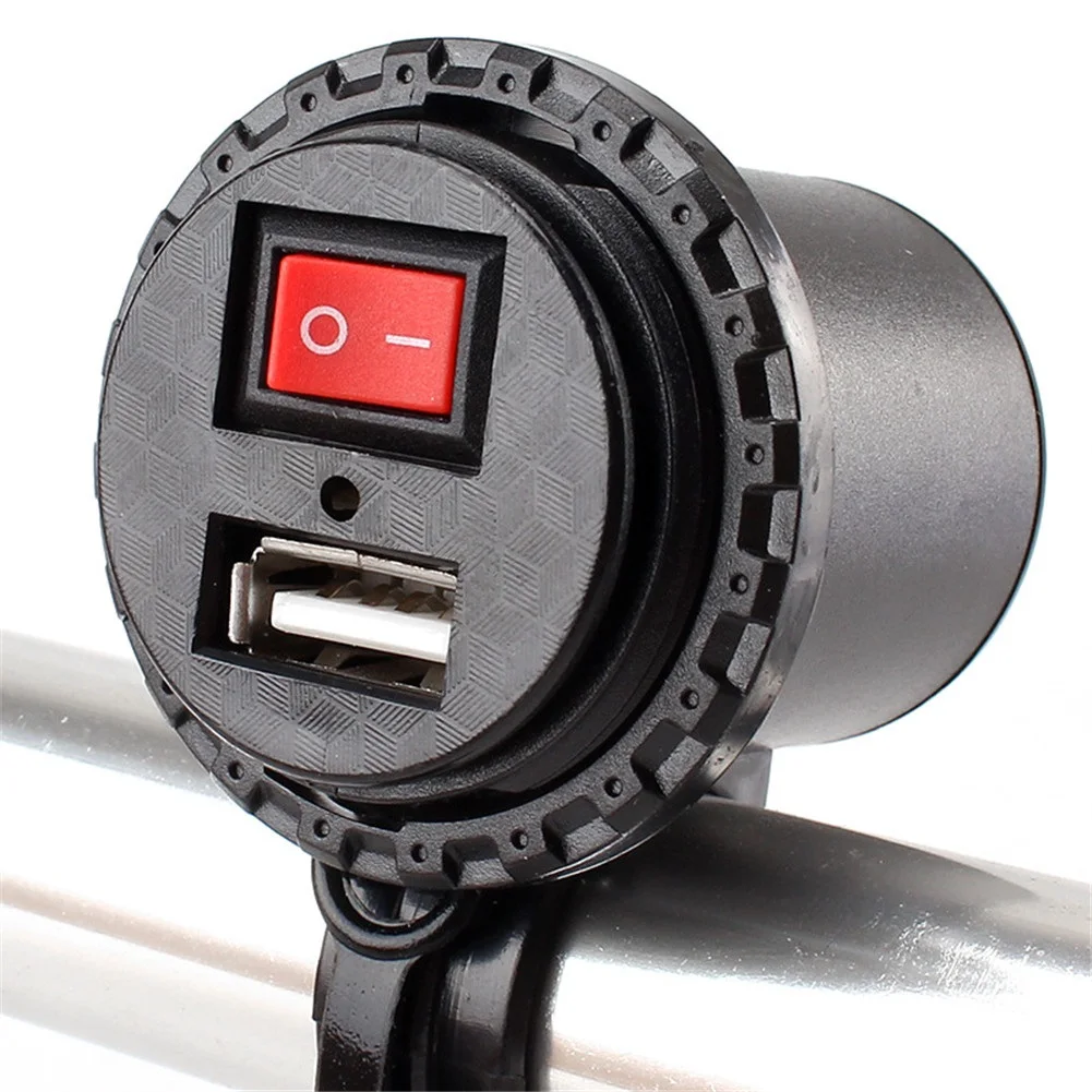 Электрическое Зарядное устройство USB для мотоцикла с выключателем зарядное
