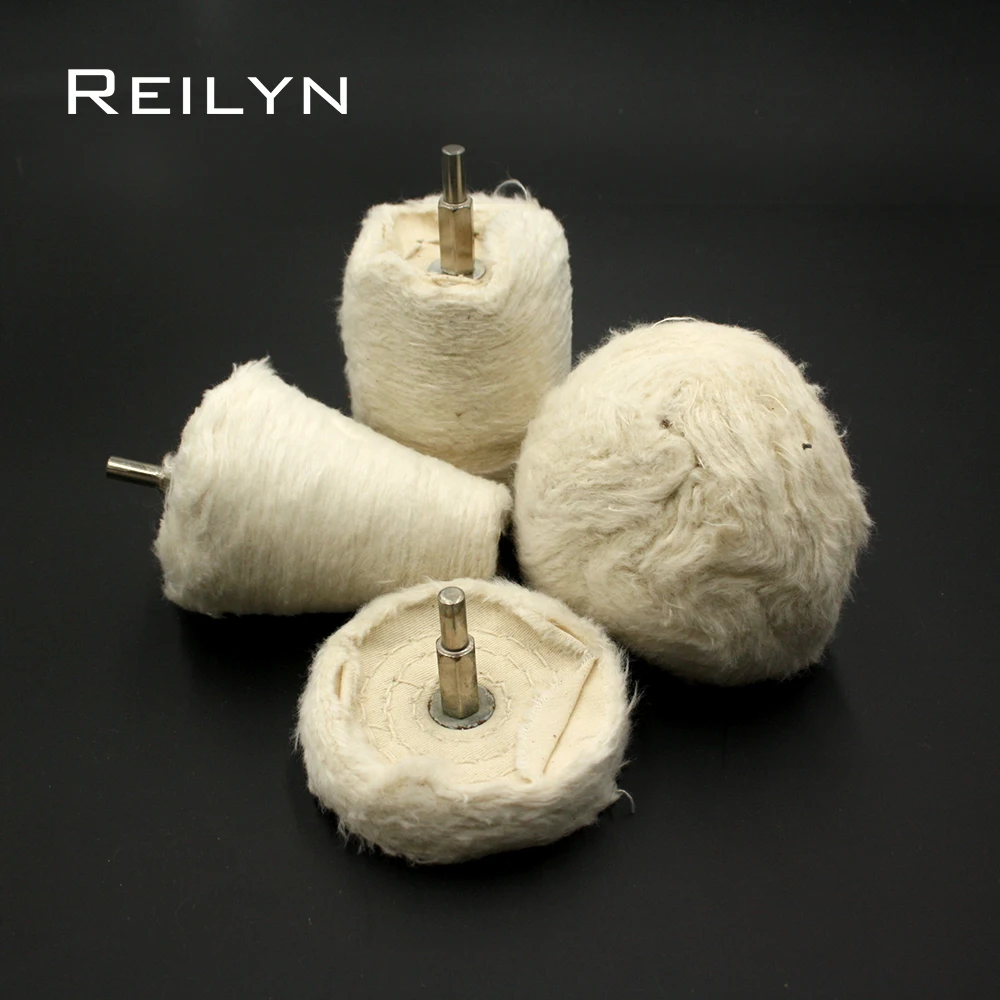 Конических фрез 6 мм 40 100 пушистая ткань полировочное колесо ткани Полирующий