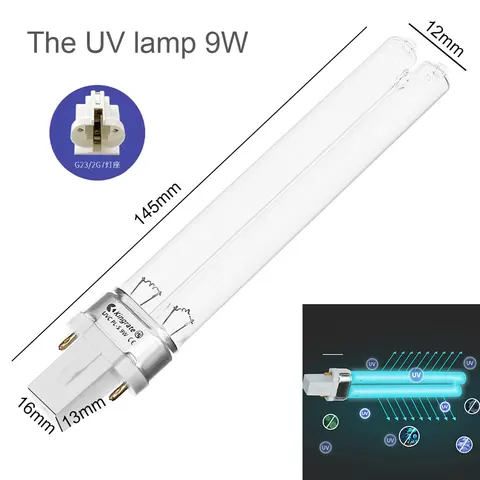 Кварцевая УФ-лампа для стерилизации, 5 Вт, 7 Вт, 9 Вт, 11 Вт, 13 Вт