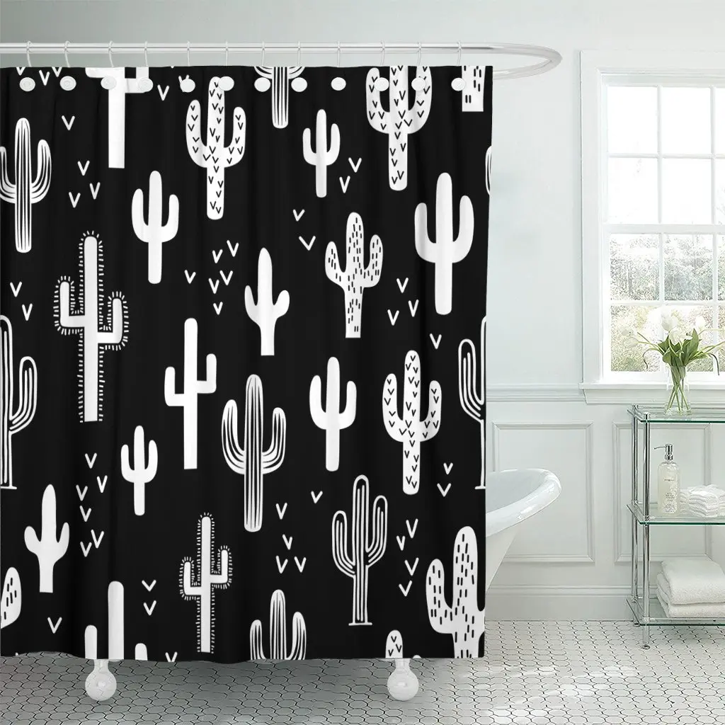 Абстрактная забавная Западная кактус черно-белая монохроматическая Аризона