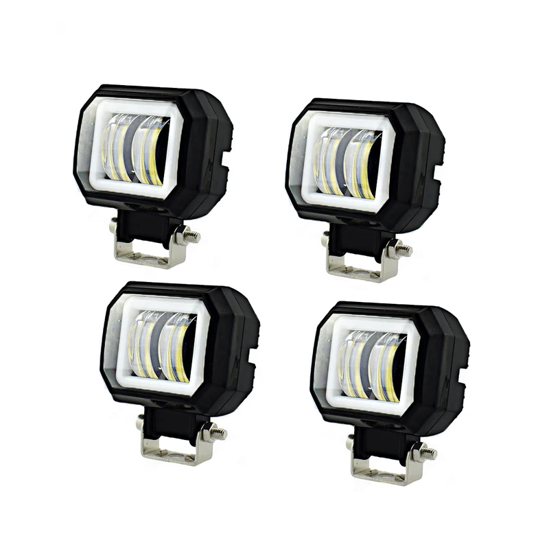 4 шт. автомобильный рабочий свет бар 12 В 20 Вт светодиодные фары Moto angel eyes фара