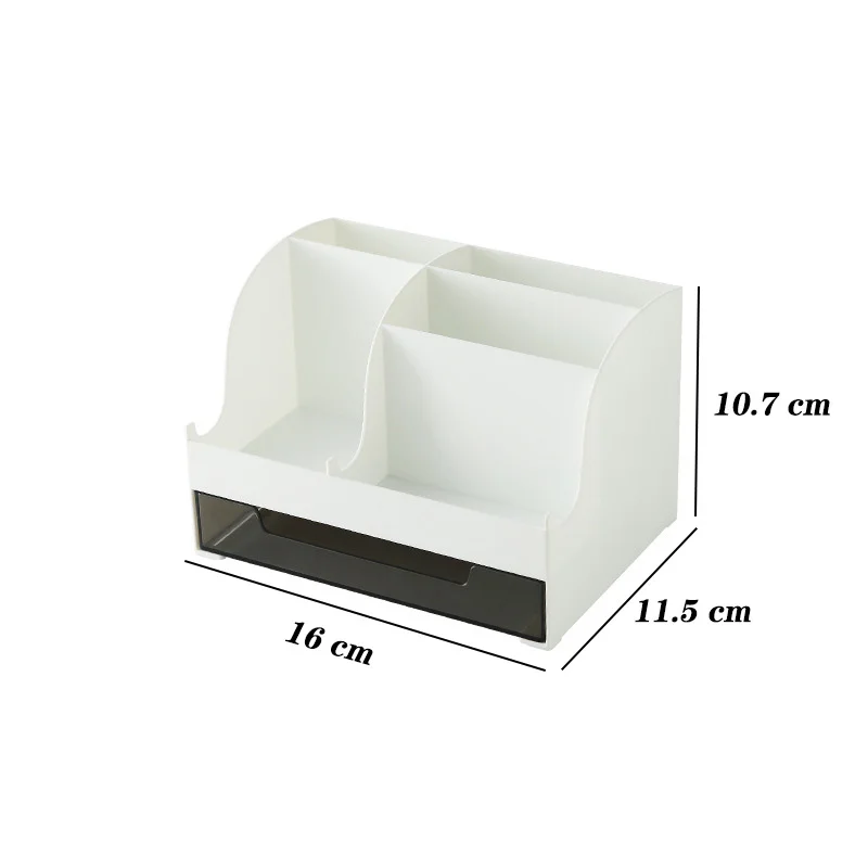 

Large Capacity Desk Accessories Pen Holder With Drawer. Pencil Storage Box Desktop Organizer School Office Stationery