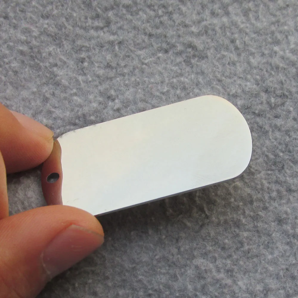 50X28X1mm нержавеющая сталь армейские зеркальные бирки для собак полированная