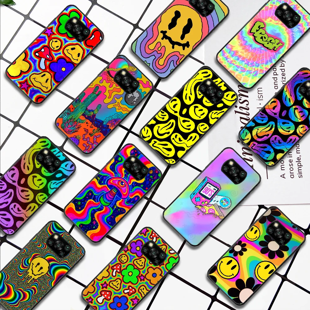 

Indie Kids Art Phone Case For Xiaomi Mi Note 10 A3 9 MAX 3 A2 8 9 Lite Pro Ultra black Shell Silicone Back Painting Bumper