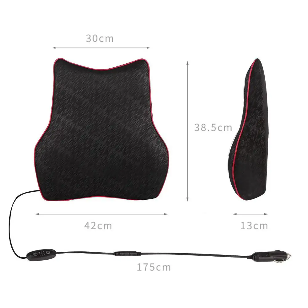 

Electric Car Waist Massager Seat Cushion Relieve Soreness 3D Lumbar Support Massage Multifunctional Dual Motors Office Chair Pad