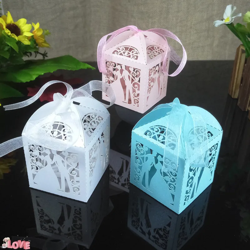 50 шт. коробка конфет для свадьбы с узором жениха невесты Романтические свадебные