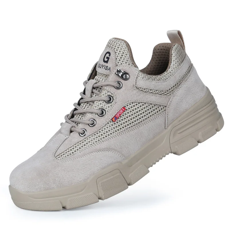 Мужские защитные ботинки AQ27 дышащие со стальным носком защита от удара проколов