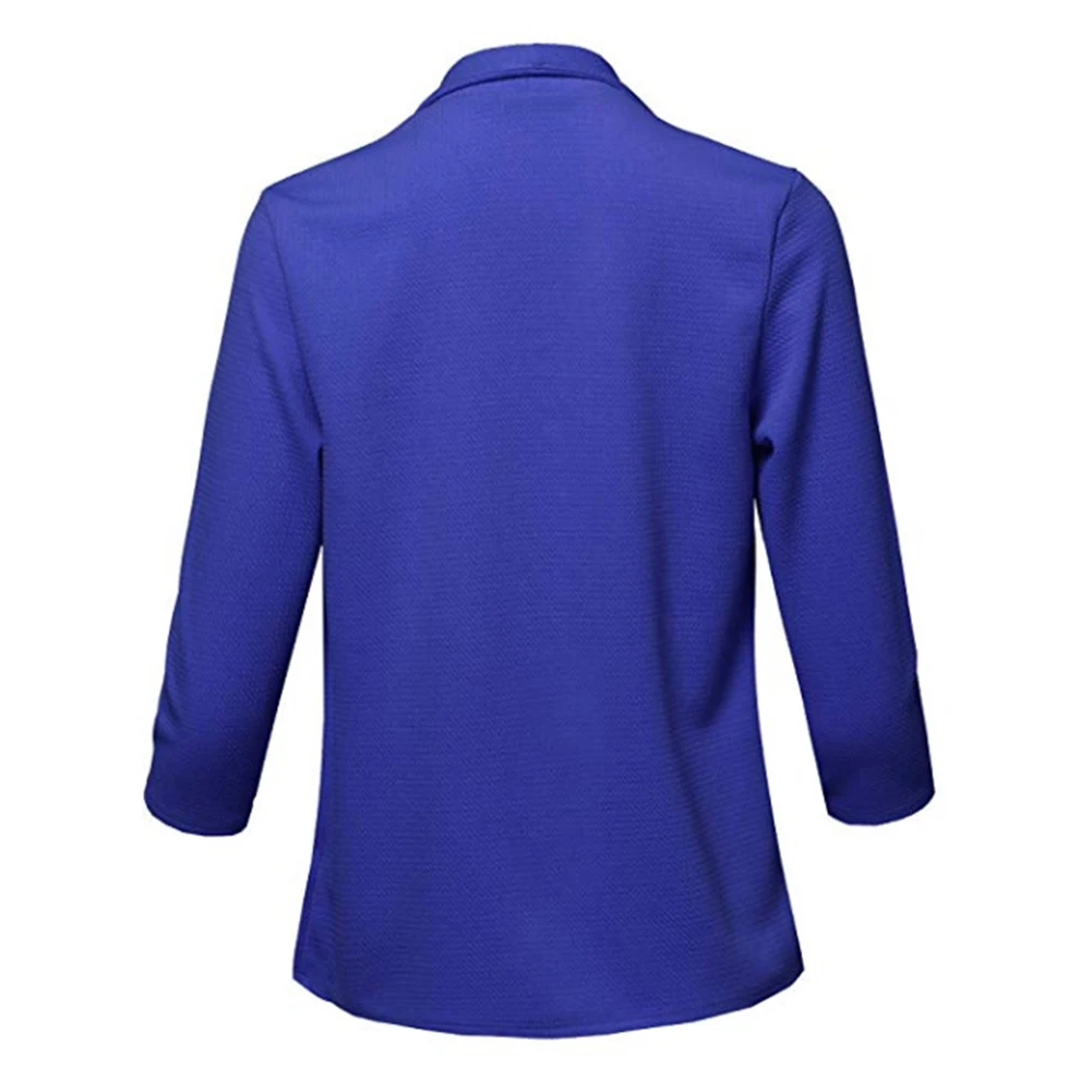 Женский офисный костюм с отложным воротником однотонная приталенная куртка