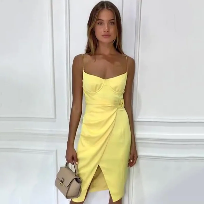 Женское платье на бретельках INDRESSME облегающее без рукавов с открытой спиной