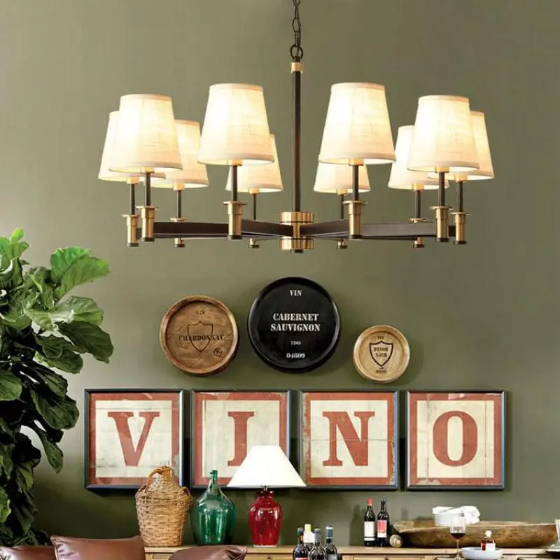 Люстра из кованого железа в латиноамериканском стиле для гостиной столовой