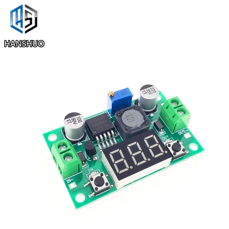 LM2596S LM2596 DC 4,0~ 40 до 1,3-37 в Регулируемый понижающий модуль питания+ светодиодный вольтметр Module модуль
