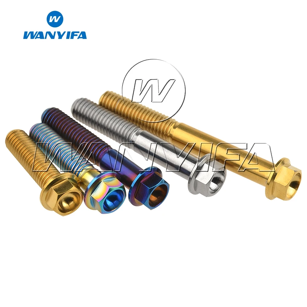 

1 Pcs Titanium Ti Small Flange Hex Head Bolt M8X15 20 25 30 35 40mm Motorcycle Modification Disc Brake Screw