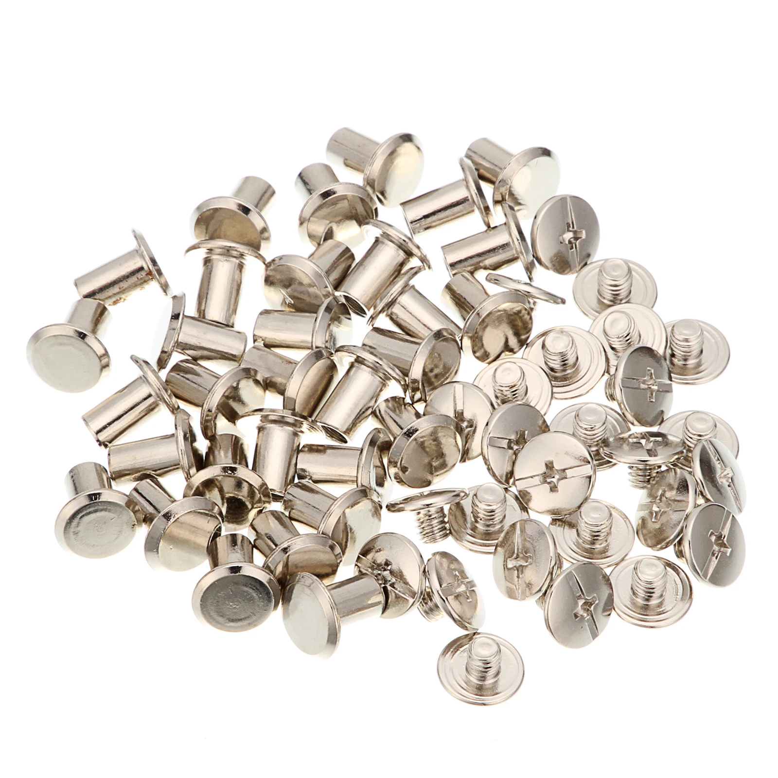 100 шт. m5x8мм никелированные книги с винтами винтовые заклепки альбомы листовки для