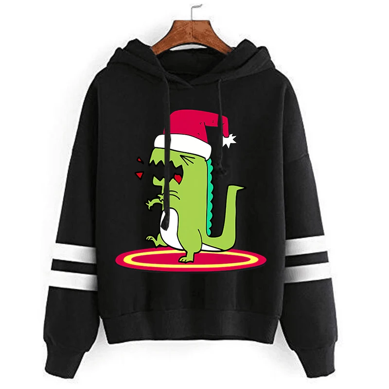

Рождественская шапка, толстовки с капюшоном в виде динозавра, модные милые пуловеры в стиле Харадзюку С мультяшным принтом, одежда, рождест...