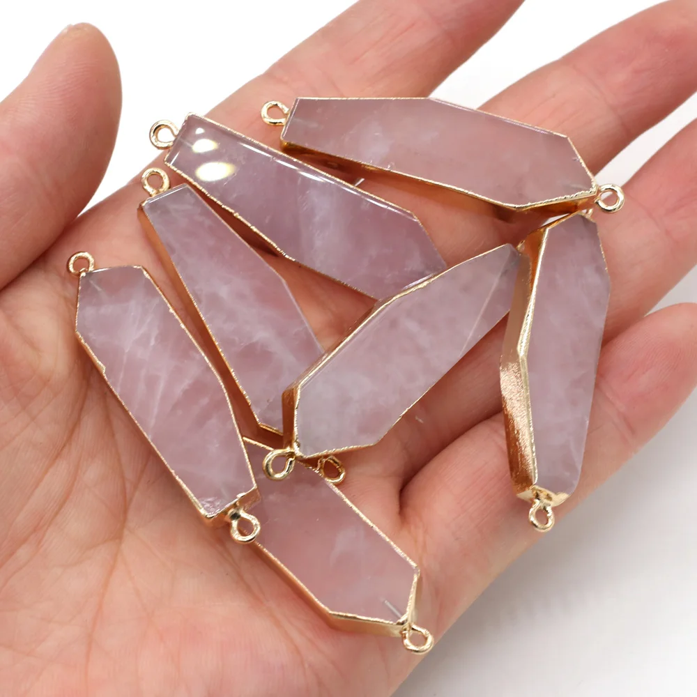 

Best-selling 2021 New Product Natural Stone Connector Fashionable and Exquisite High-quality Connector Jewelry Size 12x50mm Gift