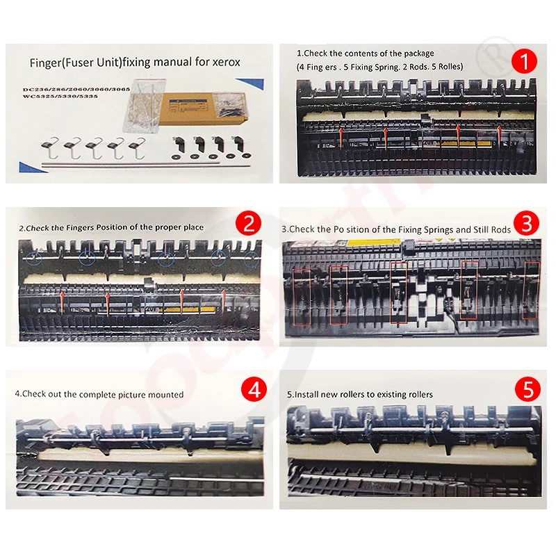1X установка термозакрепляющего устройства палец запасных частей для XEROX WorkCentre WC