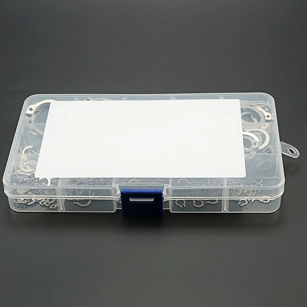 

265Pcs 304 Stainless Steel Stainless Steel E Clip Washer Assortment Kit Circlip Retaining Ring For Shaft Fastener M4~M28