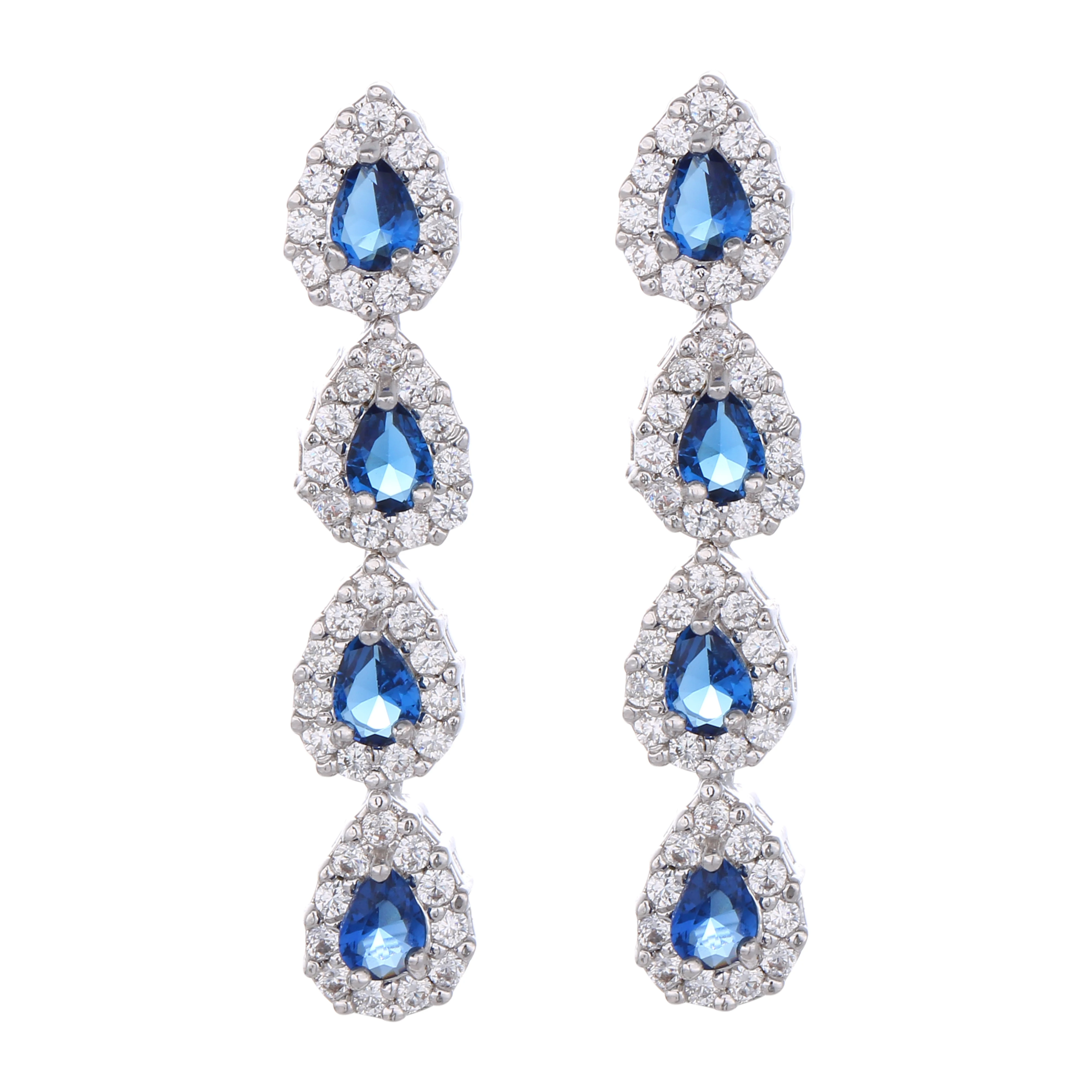 

L'amour&ma Luxury Oval Crystal Earring Small Stud Earrings For Women Jewelry Wedding Engagement Gifts Party