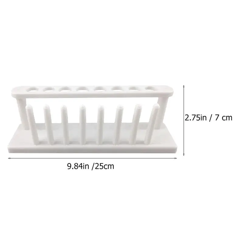 

Plastic Test Tube Rack 8 Holes Stand Test Tube Stand Shelf School Supply
