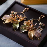 retro jewelry baroque luxury earrings handmade rhinestone turkish jewelry prom jewelry