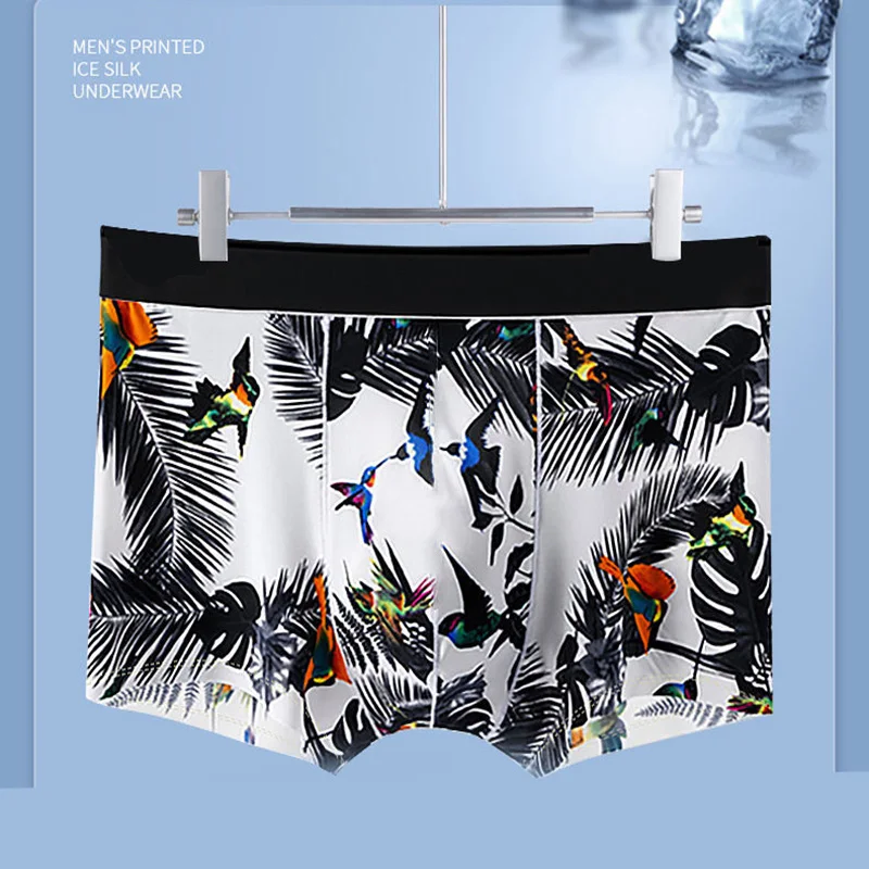 10pcs Men Underwear Boxers Shorts Ice Silk Underpants Summer Cool Shorts Underwear for Man Soft Male Panties Plus Size Boxer