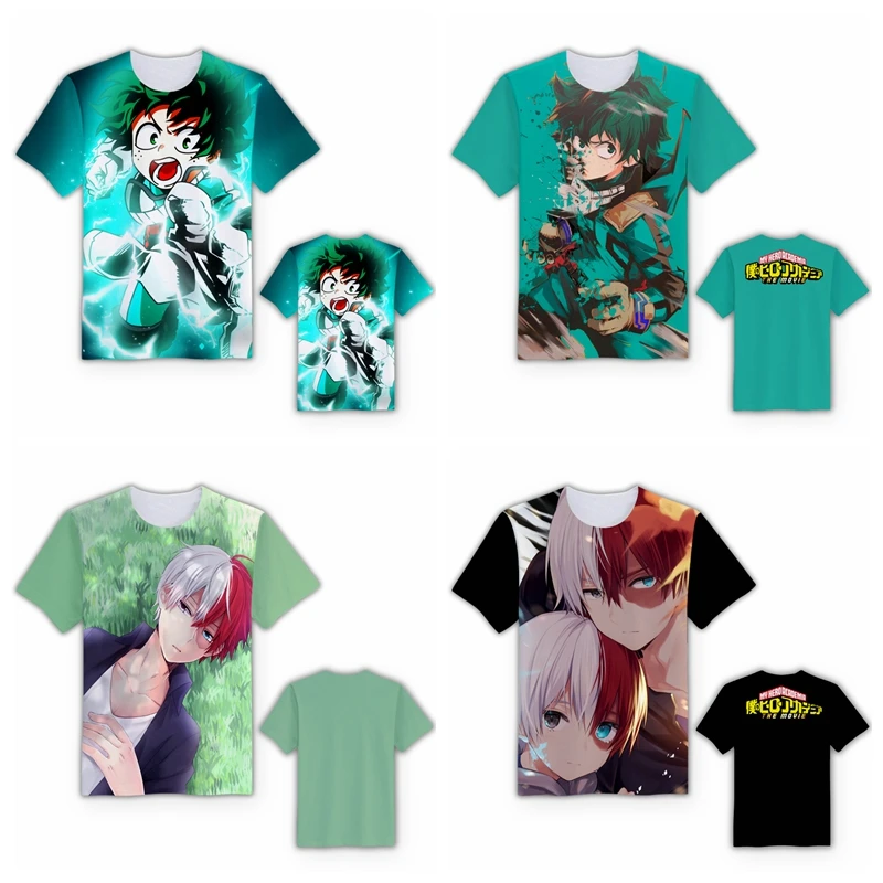 

2019 1PCS My Hero Academia Fashion Anime T-Shirts Casual shirt Short Sleeve Summer Customized T-shirt Unisex New cool