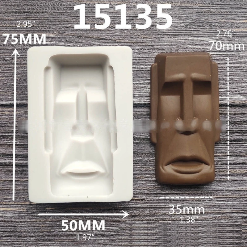 

Easter Island Moai Monolith Sculpture Epoxy Resin Casting Casting Mold Chocolates Baking Mould Handmade Art Craft Tools