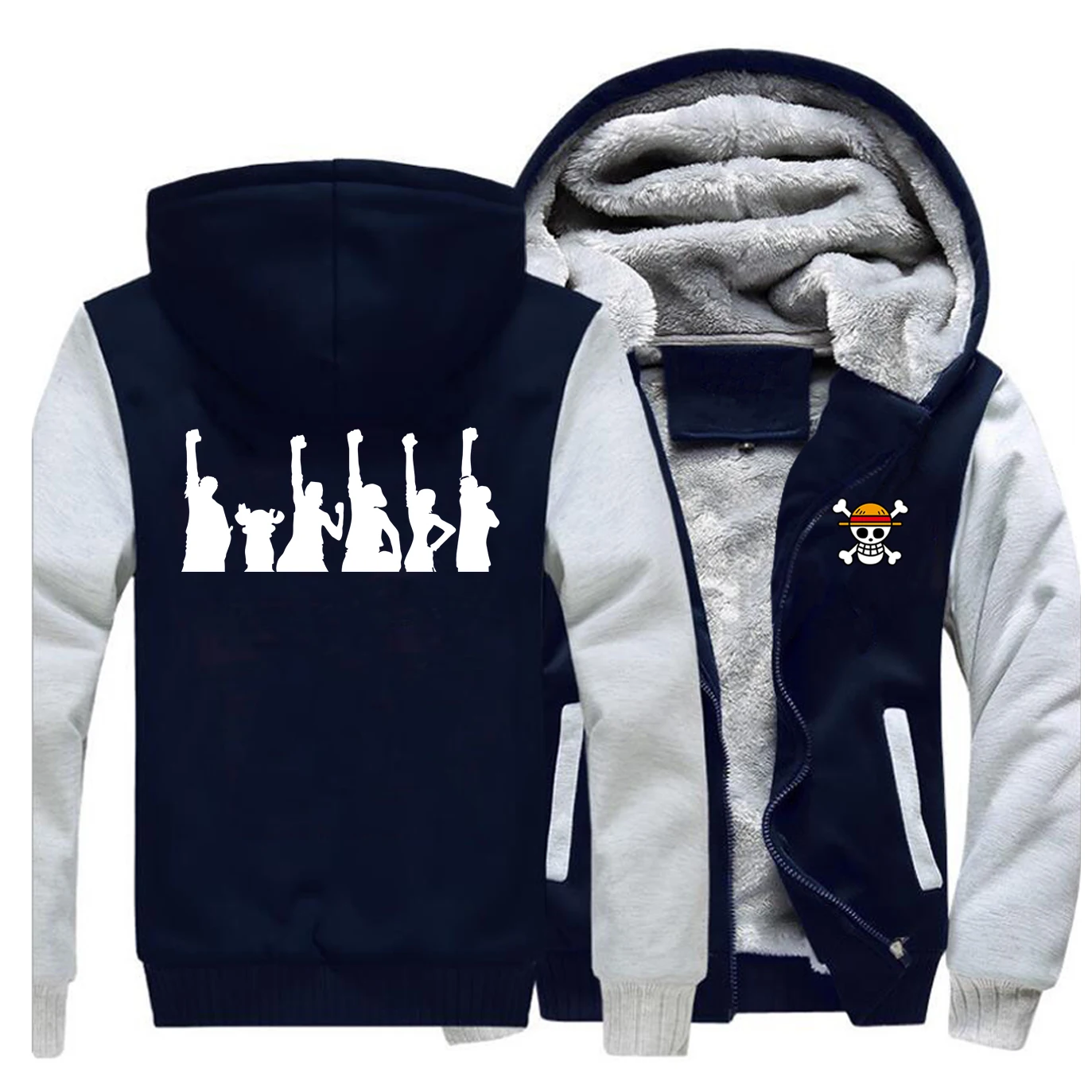 

Fashion Japanese Anime One Piece Luffy Jacket Hoodies Men Casual Plus Size Sportswear The Straw Hat Pirates Friends Streetwear