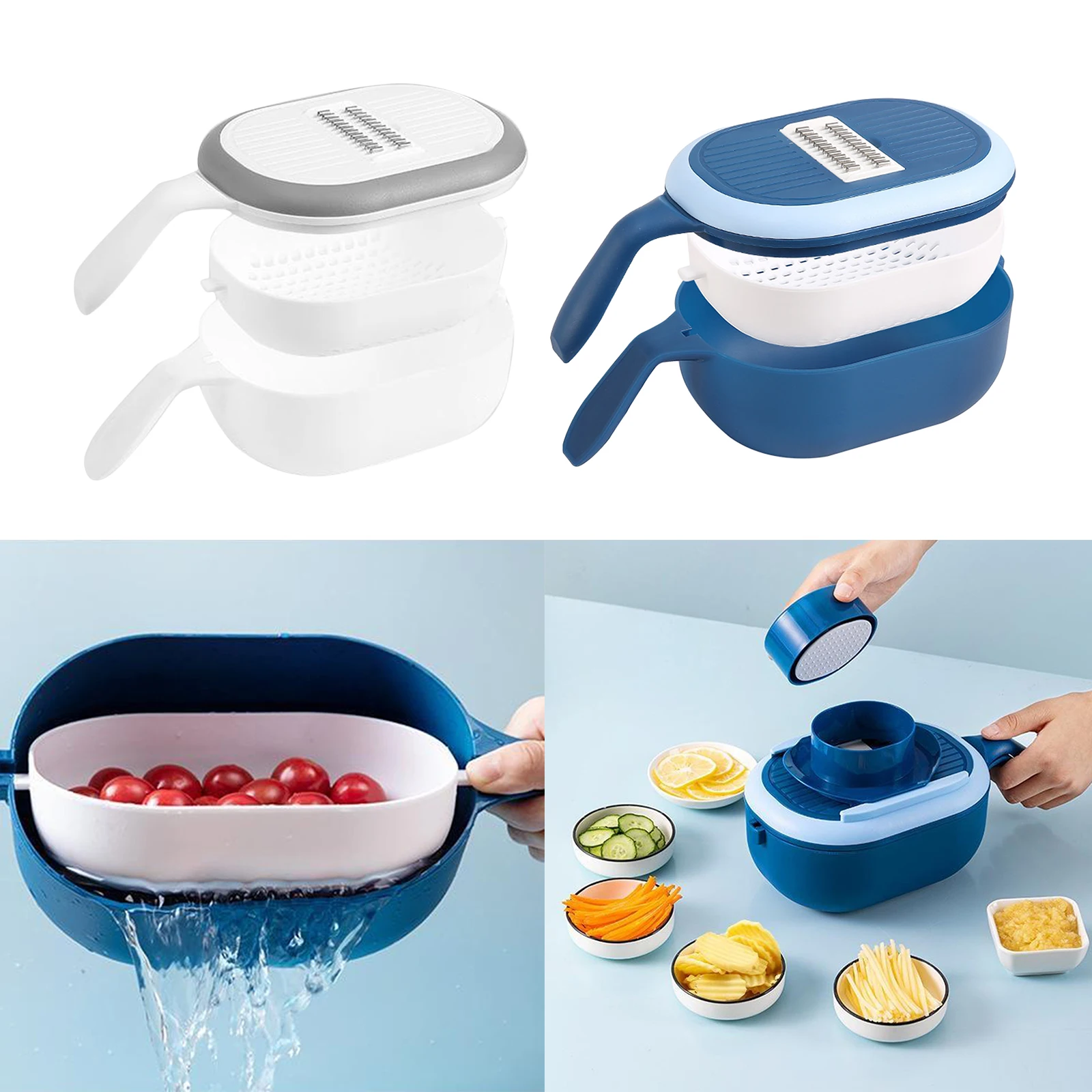 

Vegetable Cutter Manual Chopper Potato Tomato Onion Grater Fruit Colander