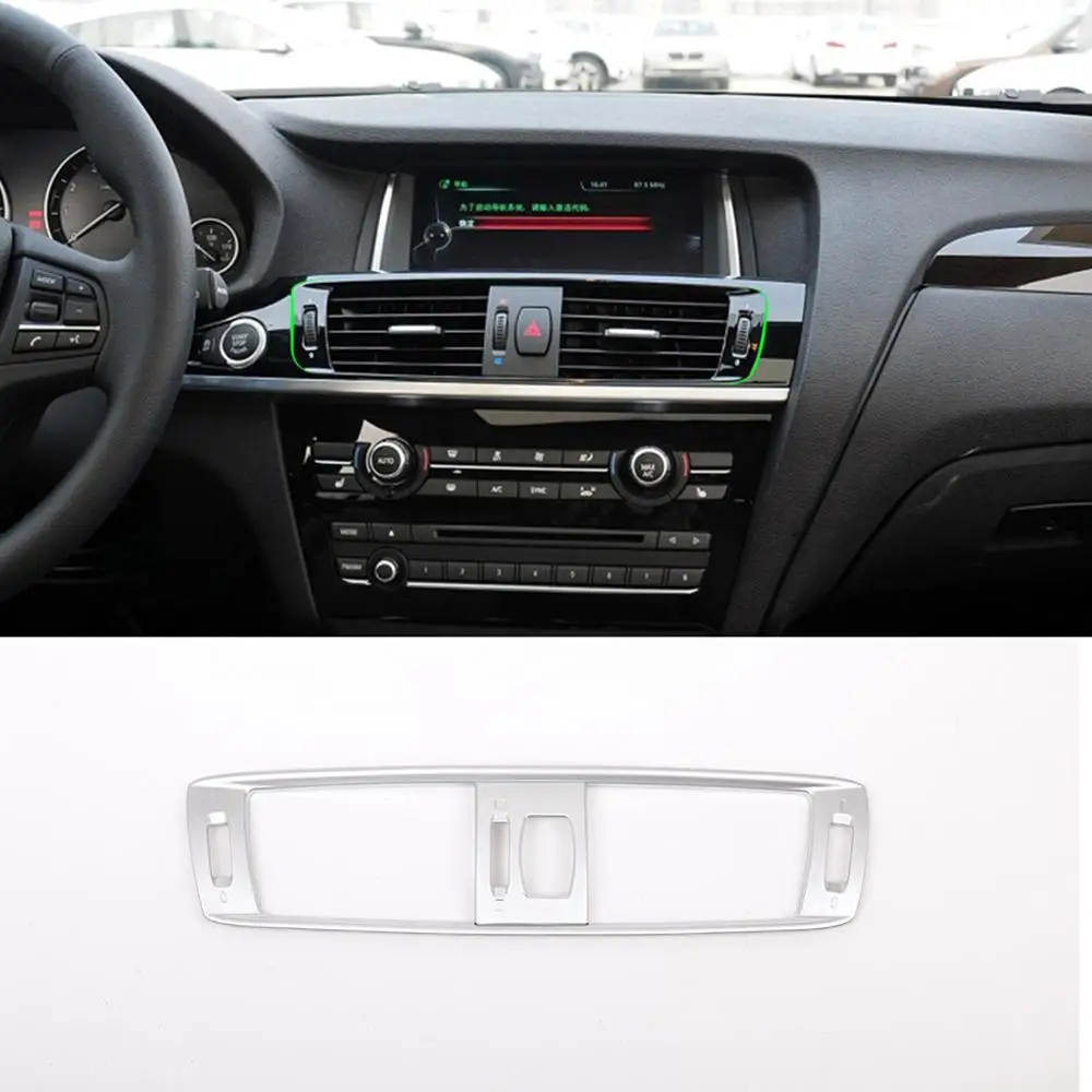 

Car ABS Matte Chrome Center Console Air Conditioning Outlet Vent Frame Trim for BMW X3 F25 2011-2017 Car Accessories