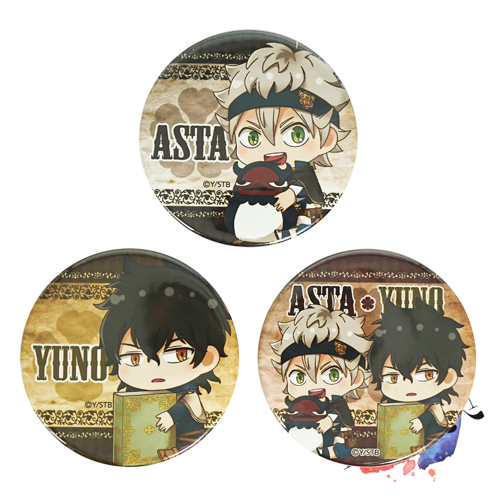 Металлическая брошь в виде черного клевера значок аниме Asta Yuno | Украшения и