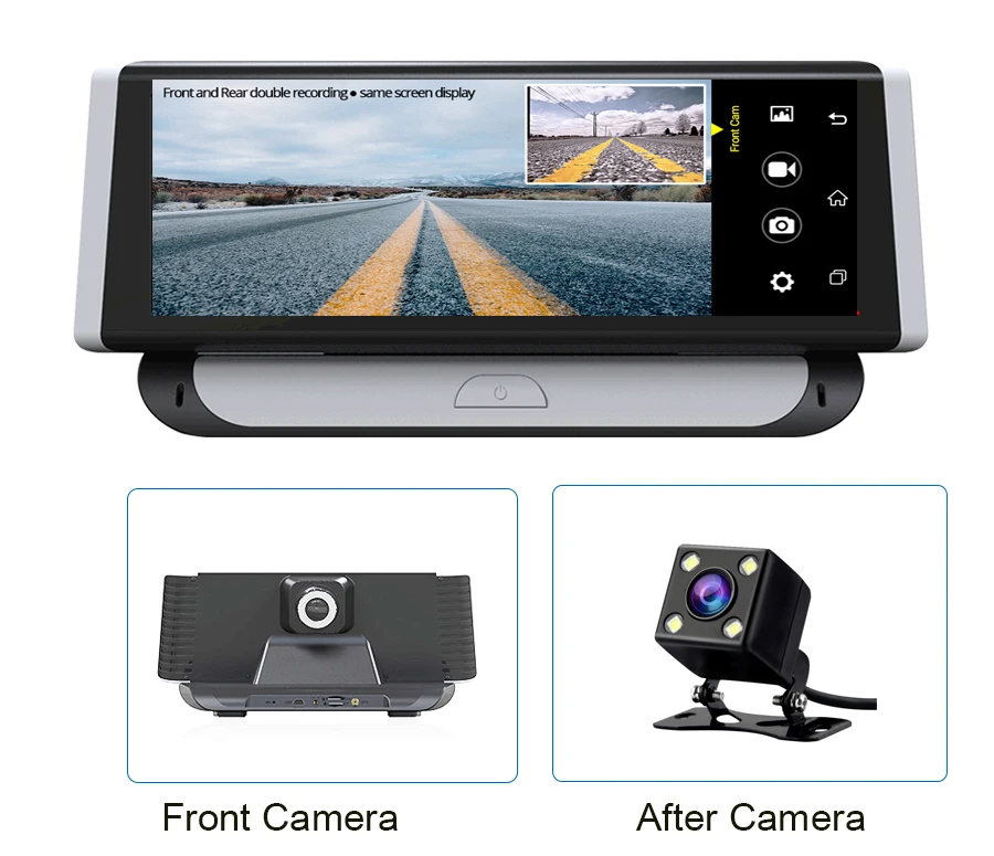 Anfilite " Автомобильный видеорегистратор 4G ADAS gps навигация Fhd 1080P Android 5,1 видеорегистратор Двойной объектив сенсорный экран Камера