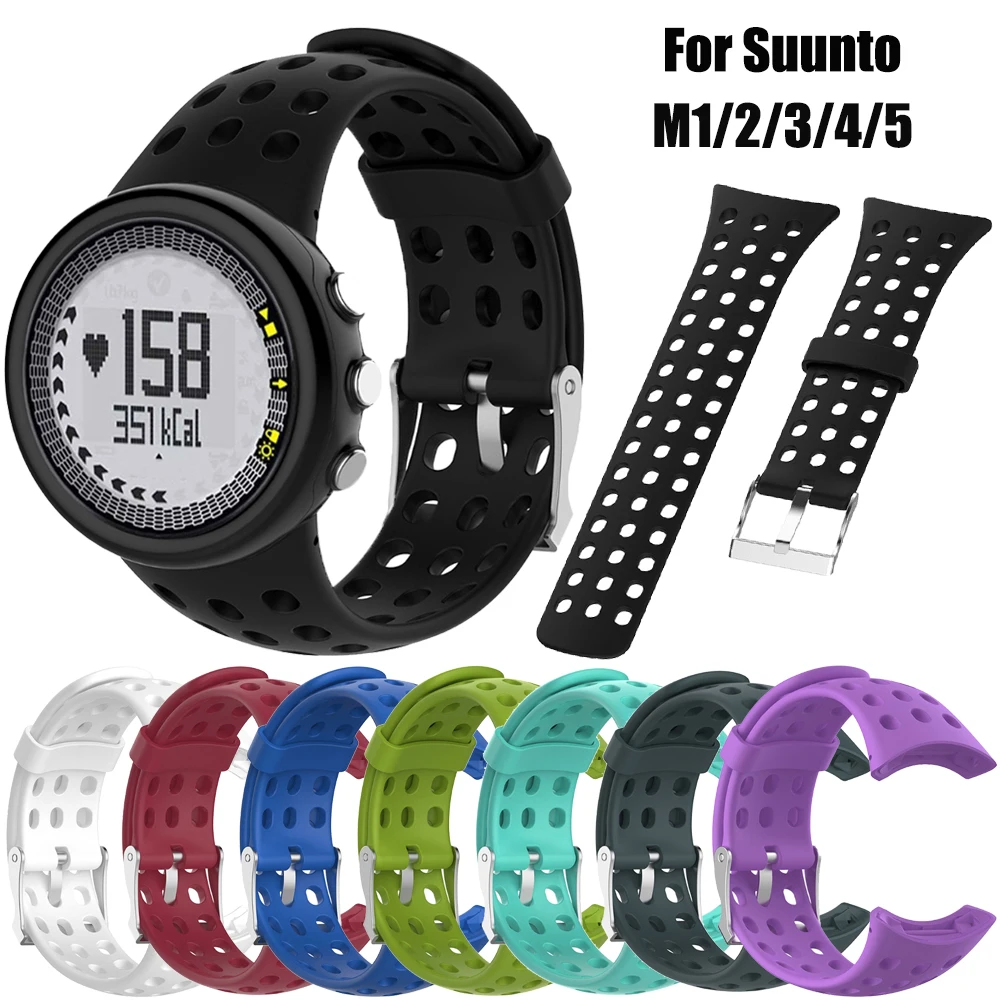 Ремешок силиконовый для Suunto M1/2/3/4/5 резиновый сменный Браслет из силикагеля