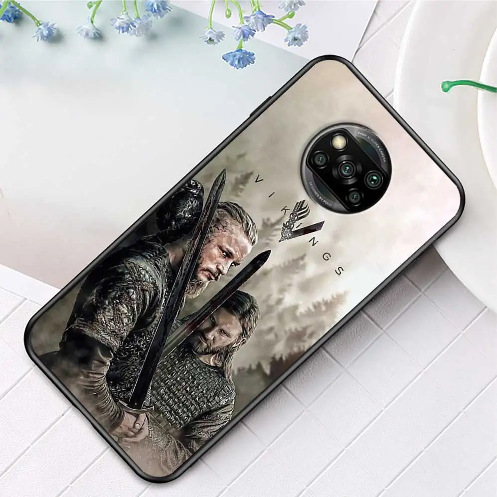 

Silicone Case For Xiaomi Mi Poco X3 NFC X2 F2 M2 Pro Note 10 Pro 9T 8 9 Lite A3 Phone Shell Cover Coque Ragnar Lothbrok Vikings