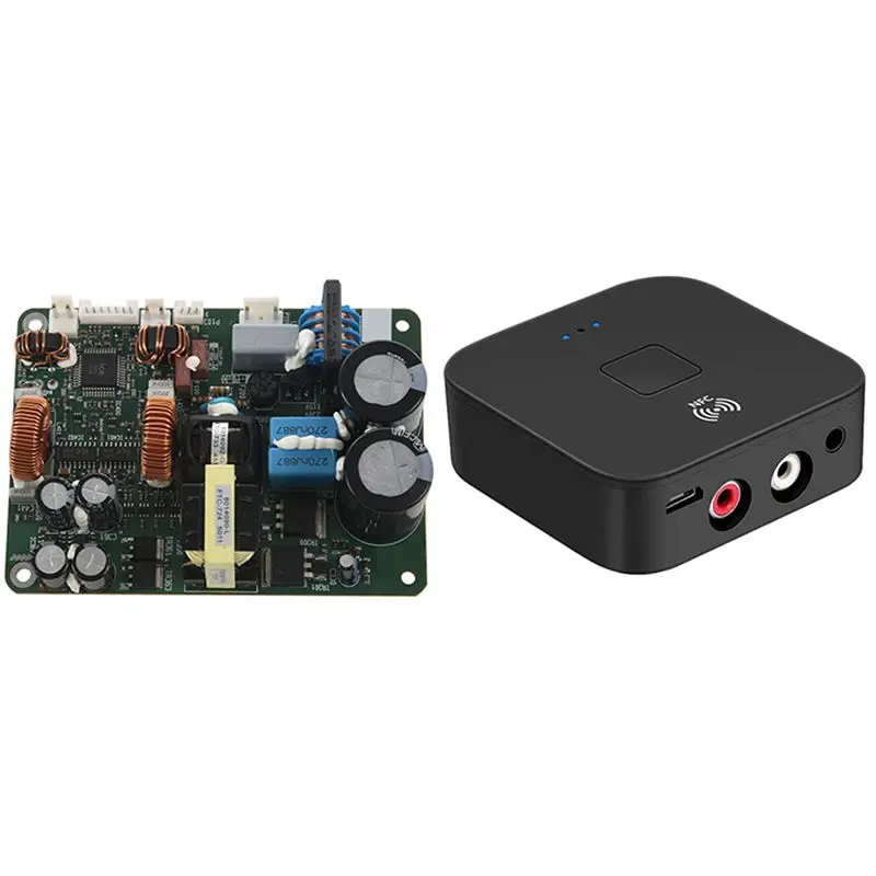 

Плата усилителя мощности Ice50asx2 с приемником Bluetooth 5,0, APTX LL, 3,5 мм, AUX, RCA разъем, беспроводной адаптер