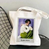 shopper damiano david maneskin kawaii bag harajuku women shopping bag canvas shopper bag girl handbag tote bag shoulder lady bag