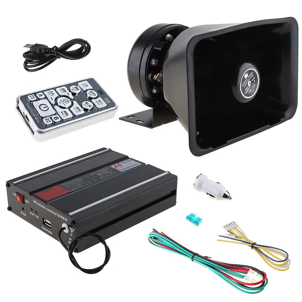12V 200W 18 Тон Громкий Авто Автомобильная сирена Предупреждение сигнализации полицейская сирена рупор громкоговоритель с микрофоном Системы и Беспроводной дистанционного Управление