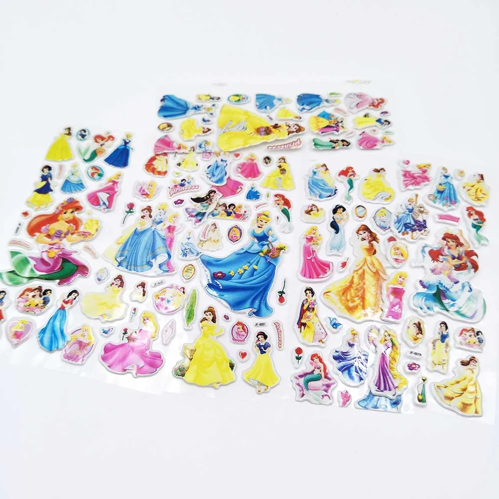 6 шт. принцесса пузырь наклейки мультфильм детский подарок на день рождения ToyChild